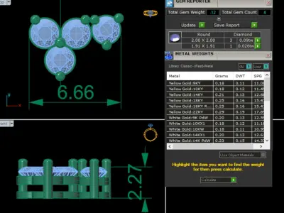 Diamond Necklace 360 animation renders 3dm stl details 3D print model