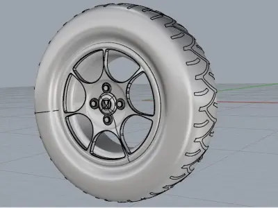 low poly tire  car tire ready for games Wheel low-poly 3d model  3D print model