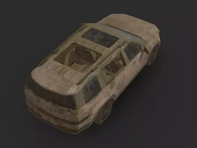 Abandoned Car - Hyundai SantaFe 2024 Low-poly 3D model
