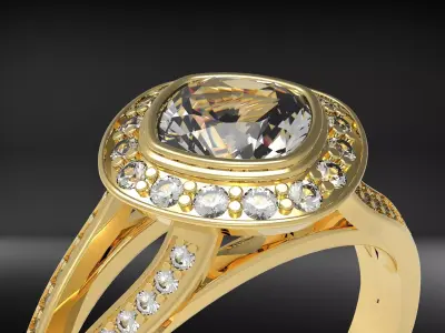 Women ring  3D print model 2