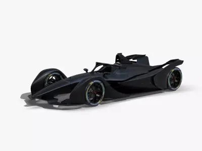 Formula E SRT01E 2020 Low-poly 3D model