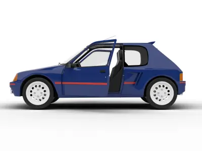 Peugeot 205 Turbo 16 1984 HQ 3d model 3D model