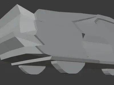 Exotic Low Poly Sports Car Low-poly 3D model