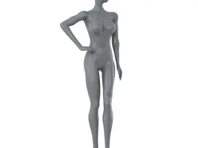Female gray mannequin 86 3D model