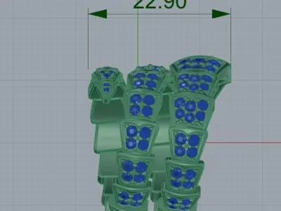 Serpenti Viper Ring 3D print model