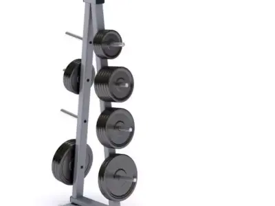 Metal Tiered Weight Stand 3D model