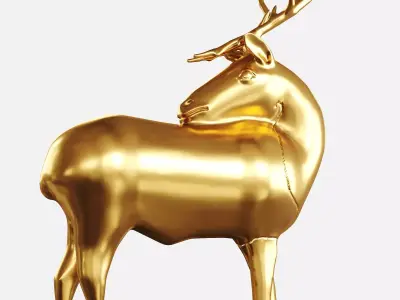 Deer statue for decor 3D model