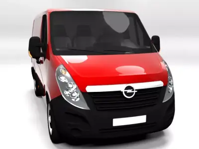 OPEL MOVANO K 2011 LOWPOLY Low-poly 3D model