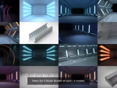 Neon Sci fi Studio Bundle x4 pack