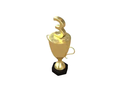 Trophy v6 001 Low-poly 3D model