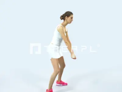 Aspiration 15B Digging Sports Volleyball Woman Low-poly 3D model