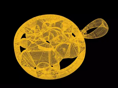 Women pendant charms - one inch pendant 3D print model