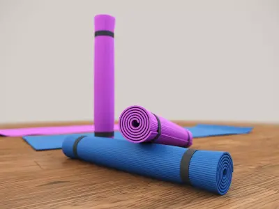 Yoga mats 3D model