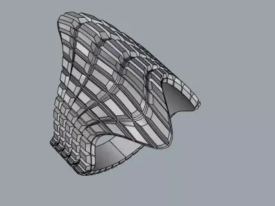 Elegant Jewelry Brand Ring Gold 3D print model