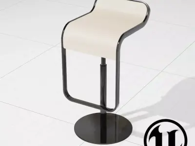 LEM Piston Bar Stool UE4 Low-poly 3D model