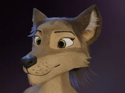 Ashley Anthro Wolf 3D model