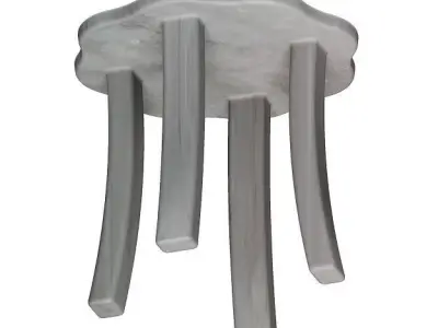 Marble Flower Table 3D model