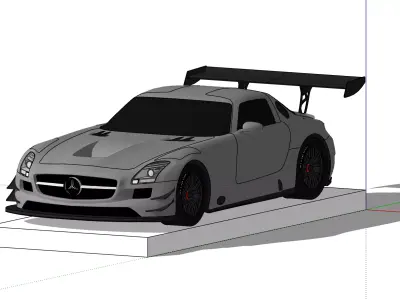 Mercedes Benz SLS AMG GT3 SketchUp Pro 2019 Race Car 3D model