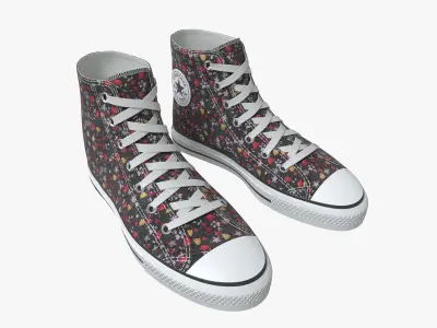 Converse Shoe Retro Floral 3D model