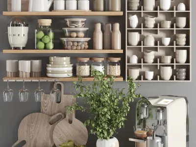 kitchen accessories N051 Low-poly 3D model