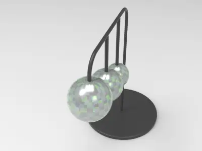 Disco Balls Decor Low-poly 3D model