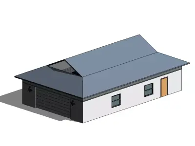 Revit - Detached Garage Boston Hip 3D model
