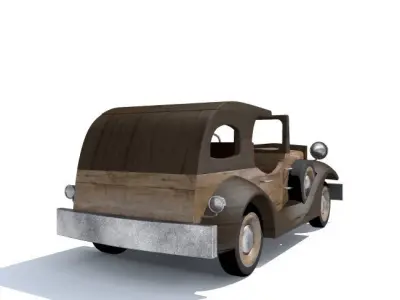 toy wooden car 3D model purchase