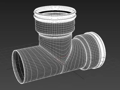 Plastic Pipe Tee 3D model