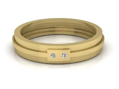 Diamond Jewelry Man Ring 3D print model