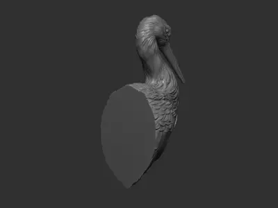 Stork bust 3D print model