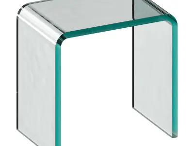 Minimalist Acrylic Side Table - Ottoman 3D model