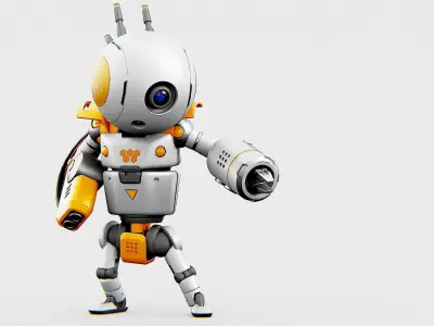 INDUSTRIAL BOT EVON Rigged for Unreal Engine - Unity - MIXAMO  3D model