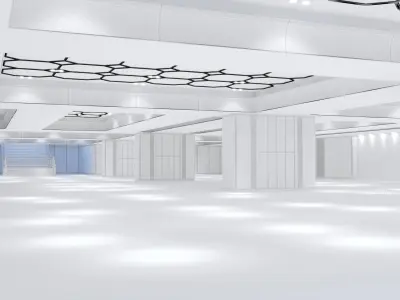 Entrance hall of building 3D model