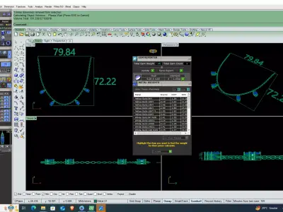 Luxury Drop Stone Chain Necklace Jewellery CAD 3DM STL 3D print model