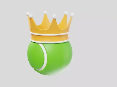 Tennis King Ball Crown 3D model