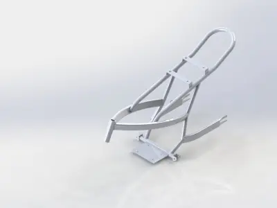 Motor bike full build 50cc 3D model