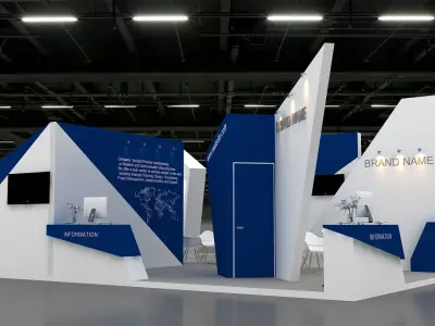 3D Booth Model 3D model purchase