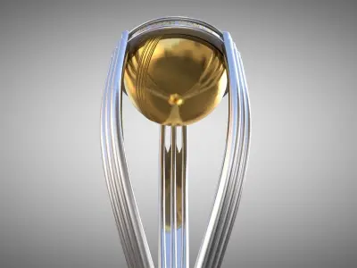 World cup cricket trophy Low-poly 3D model