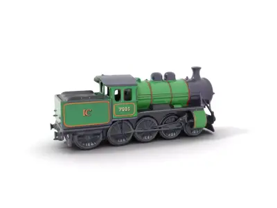 Emerald Steam Locomotive model pack Low-poly 3D model