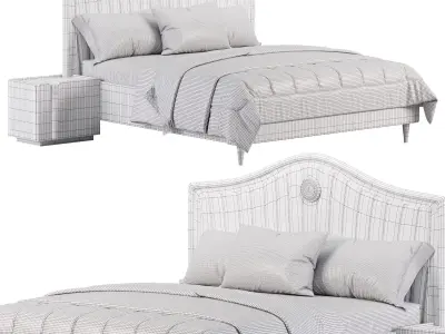 Soteldo Modern bed by Evgor luxury 3D model