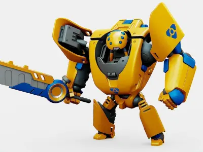 BATTLE DROID PHOVOSH Rigged for Unreal Engine - Unity - MIXAMO  3D model