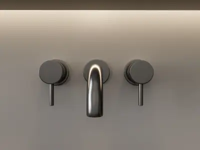 Vanity bathroom set 6 3D model