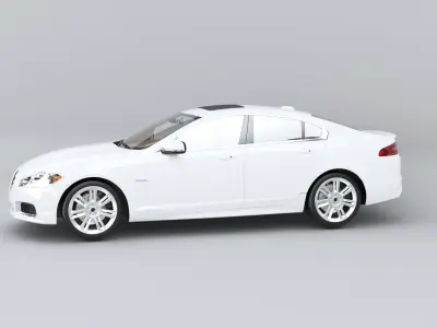 JAGUAR XF Low-poly 3D model