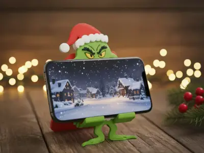 Grinchy Phone Stand 3D print model