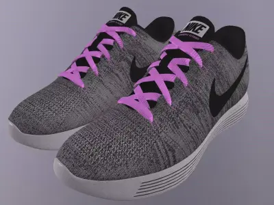 NIKE LUNAR FLYKNIT SHOES PBR Low-poly 3D model