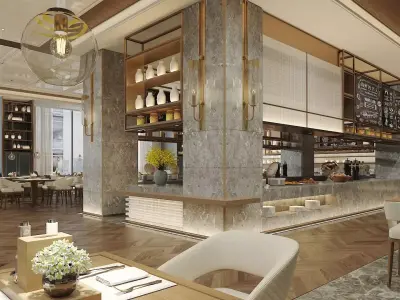 Restaurant Interior Design 3D model