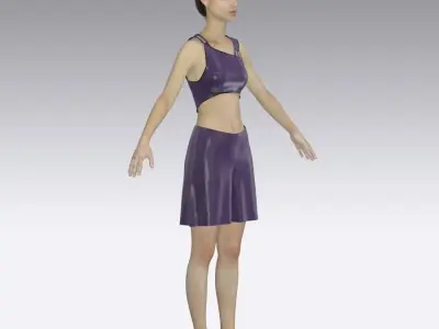 Sport Wear Bran Shorts Female 3D model