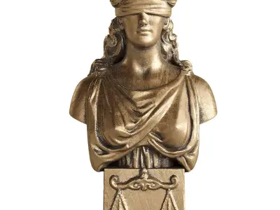 justic girl statue  3D model