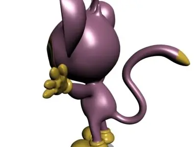 Pokemon like monkey RIGGED Low-poly 3D model