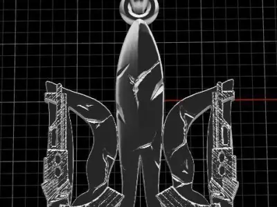 Ukrainian Trident 3D print model 15